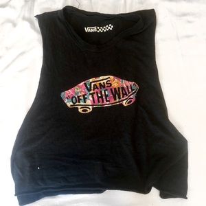 Vans Off The Wall cropped muscle tank